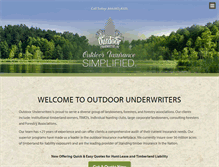 Tablet Screenshot of outdoorunderwriters.com
